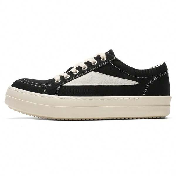 Casual Niche Thick-Soled Height-Increasing Casual Sneakers In American Black And White Low-Top Style