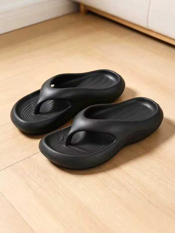 Summer Cloud Cushion Platform Flip Flops, Unisex Classic Soft EVA Slide Sandals, Anti-Slip Shock-Absorbing Thong Sandals For Indoor & Outdoor Use